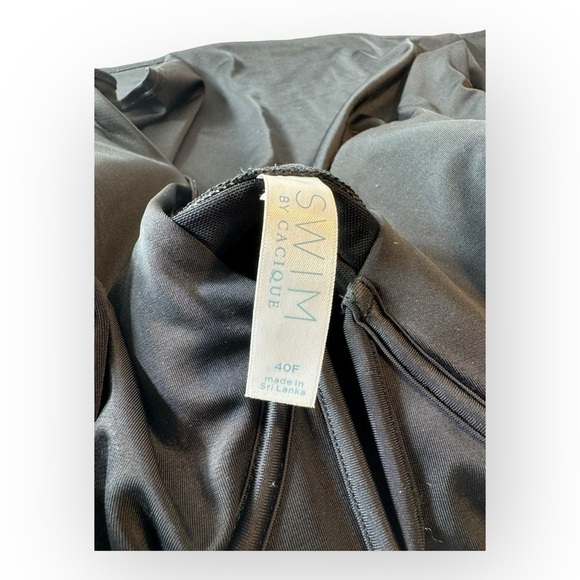 Cacique Swim Lightly Lined Plunge Tankini Top 40F - Picture 2 of 10